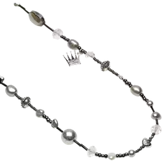Pearls for Girls Necklace - Silver/Multicolour