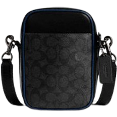 Coach Hitch Crossbody In Blocked Signature Canvas - Black