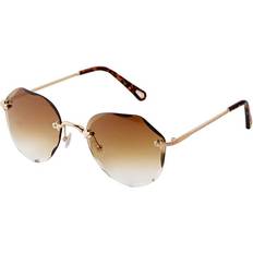 Mutyne Polarized Irregular Round Sunglasses Gold/Brown