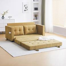 Ebern Designs Deymi Yellow Chenille Sofa 64.2" 2 Seater