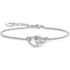 Women Bracelets on sale Thomas Sabo Together Small Heart Bracelet - Silver/Transparent