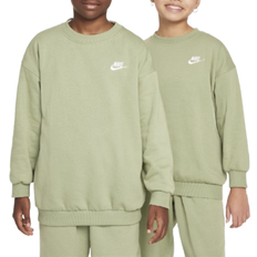 NIKE XS Sweatshirts NIKE Older Kid's Sportswear Club Fleece Oversized Sweatshirt - Oil Green/White (FD2923-386)