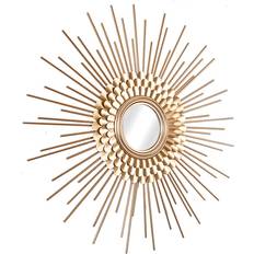 Romimex Sun Circular Golden Wall Mirror 80cm