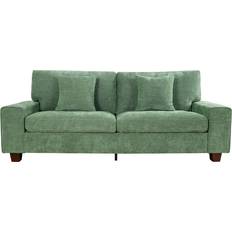 Latitude Run Square Arm Green Sofa 88.6" 3 Seater