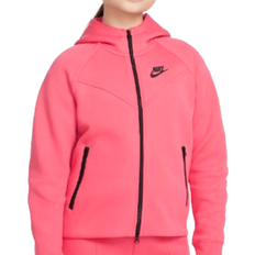 Nike Big Kid's Sportswear Tech Fleece Full-Zip Hoodie - Aster Pink/Black/Black