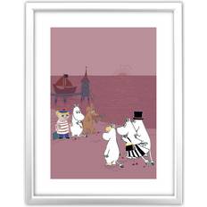 East Urban Home Moomins White Framed Art 28x36cm