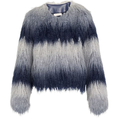 Acrylic Coats Ramy Brook Samuel Faux Fur Coat - Navy Ombre