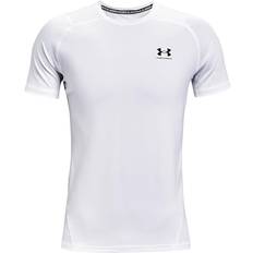 Under Armour Men's HeatGear Fitted Short Sleeve T-shirt - White/Black