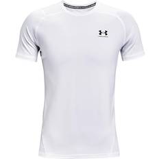 Sportswear Garment - White T-shirts Under Armour Men's HeatGear Fitted Short Sleeve