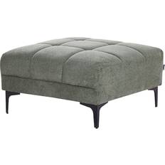 Poliestere Poggiapiedi Beliani Tufted Rectangular Dark Green Foot Stool 41cm