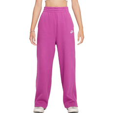 Nike Kid's Sportswear Club Fleece Wide Leg Pants - Hot Fuchsia/Hot Fuchsia/Hot Fuchsia/White (FZ6774-518)