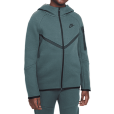Nike Big Kid's Sportswear Tech Fleece Full Zip Hoodie - Vintage Green/Vintage Green/Black/Black (HV5867-338)