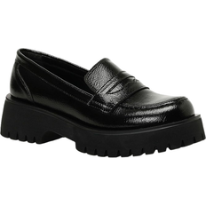 Polyurethan Loafers Butigo Classic Flats - Black