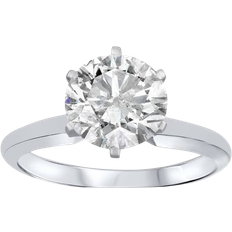 Pompeii3 Round Solitaire Engagement Ring - White Gold/Diamond