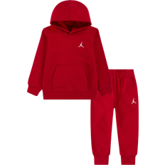 Red Tracksuits Children's Clothing Nike Toddler Jordan MJ Brooklyn Fleece Pullover Hoodie Set - Gym Red (75D326-R78)