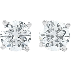 14k - Unisex Earrings Pompeii3 Stud Earrings - White Gold/Diamonds