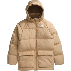 The North Face Kid's North Down Fleece-Lined Short Parka - Khaki Stone