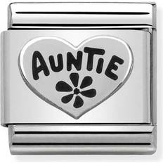 Nomination Black Charms & Pendants Nomination Composable Classic Auntie Heart Link Charm - Silver/Black