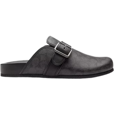 Leather Outdoor Slippers Coach Outlet Benjamin - Black