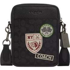 Coach Sullivan Crossbody In Signature Canvas With Patches - Gunmetal/Charcoal Multi