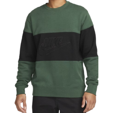Nike Club Men's French Terry Colour-Blocked Crew - Fir/Black