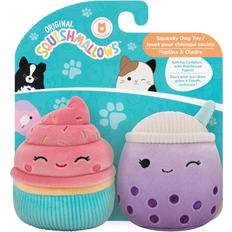 Squishmallows Sweets Squeaky Plush Dog Toy 2pcs