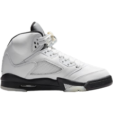 Drawstring Sneakers Children's Shoes Nike Air Jordan 5 Retro GS - White/Sail/Metallic Silver/Black