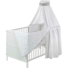 Günstig Kinderbetten Schardt Conny Bed with Mattress Little Stars Grey 75x144cm