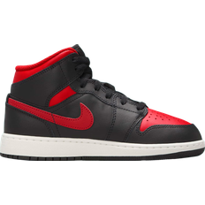 White jordan 1 NIKE Air Jordan 1 Mid M - Black/Summit White/Varsity Red