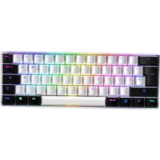 Blanco - RGB (multicolor) Teclados Sharkoon SGK50 S4 Teclado USB QWERTZ Alemán Negro