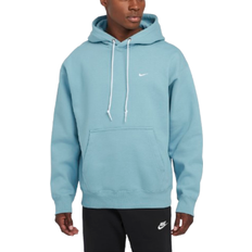 Nike Solo Swoosh Men's Fleece Pullover Hoodie - Denim Turquoise/White