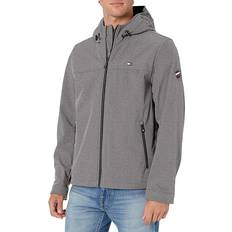 Tommy Hilfiger Gråa Ytterkläder Tommy Hilfiger Men's Hooded Soft Shell Jacket - Heather Grey