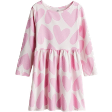 H&M Printed Cotton Dress - Pink/Hearts (1245392001)