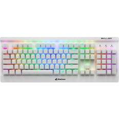 Tamaño completo - Teclados Gaming Sharkoon Skiller SGK3 Kailh Red Wired White (English)