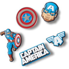 Multicolored Shoe Care & Accessories Crocs Captain America Jibbitz Charms 5-Pack