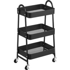 Songmics Trolley Tables Songmics 3-Tier Rolling Cart One Size Trolley Table