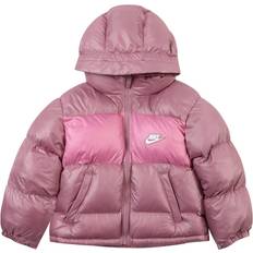 Nike Big Kid's Sportswear Heavyweight EasyOn Therma-FIT Repel Loose Hooded Jacket - Plum Dust/Magic Flamingo/White (FD2846-523)