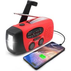 Bluetooth - Opwindbare & Zonne Radio Radio's Pro Emergency Radio Hand Crank 2000mAh