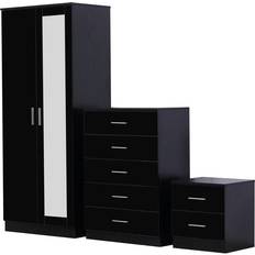 Black Bed Packages Zipcode Design Eva 3 Piece Bedroom Set Gloss Black