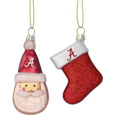 The Memory Company Alabama Crimson Tide Two-Pack Santa Stocking Set Christmas Tree Ornament