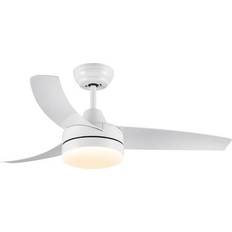 Bybafun 42-in White Color-changing Fan Ceiling Flush Light