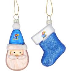 The Memory Company Kansas Jayhawks Two-Pack Santa Stocking Set Christmas Tree Ornament