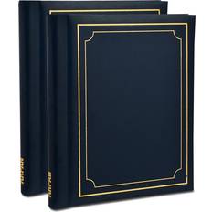 Blue Photo Albums Marlow Home Co. Extra Large Deluxe Padded Cover Album 80 pcs