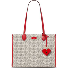 Kate Spade Canvas Totes & Shopping Bags Kate Spade Large Flower Coasted Canvas Market Tote - Cherry Rouge Multi