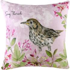Evans Lichfield Thrush Cushion with Filling 43cm H x 43cm W x 1cm D Complete Decoration Pillows