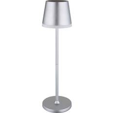 Globo Belysning Globo LED Solar Tischleuchte H 41 cm Silber Tischlampe
