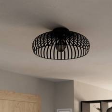 Borough Wharf Alyworth Mount Matte Black 18cm H x 43cm W x 43cm D Ceiling Flush Light