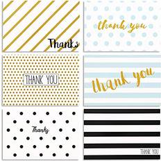 48 Pack Blank Thank You Cards