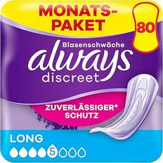 Einwegverpackung Menstruationsschutz Always Discreet Incontinence Pads Long 80 Stk