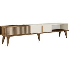 Lissione TV-Bænk 180 cm Valnød Creme TV-bord